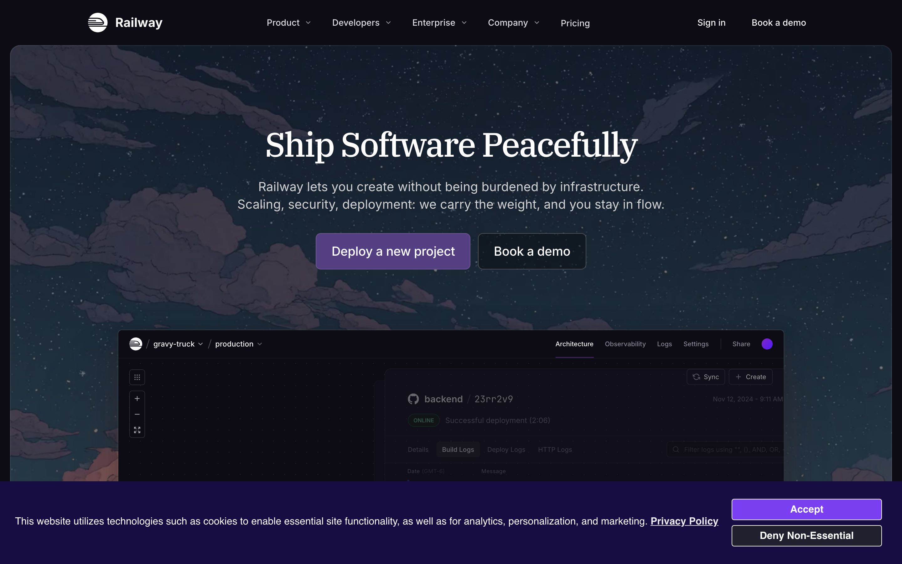 Stack of railway.com